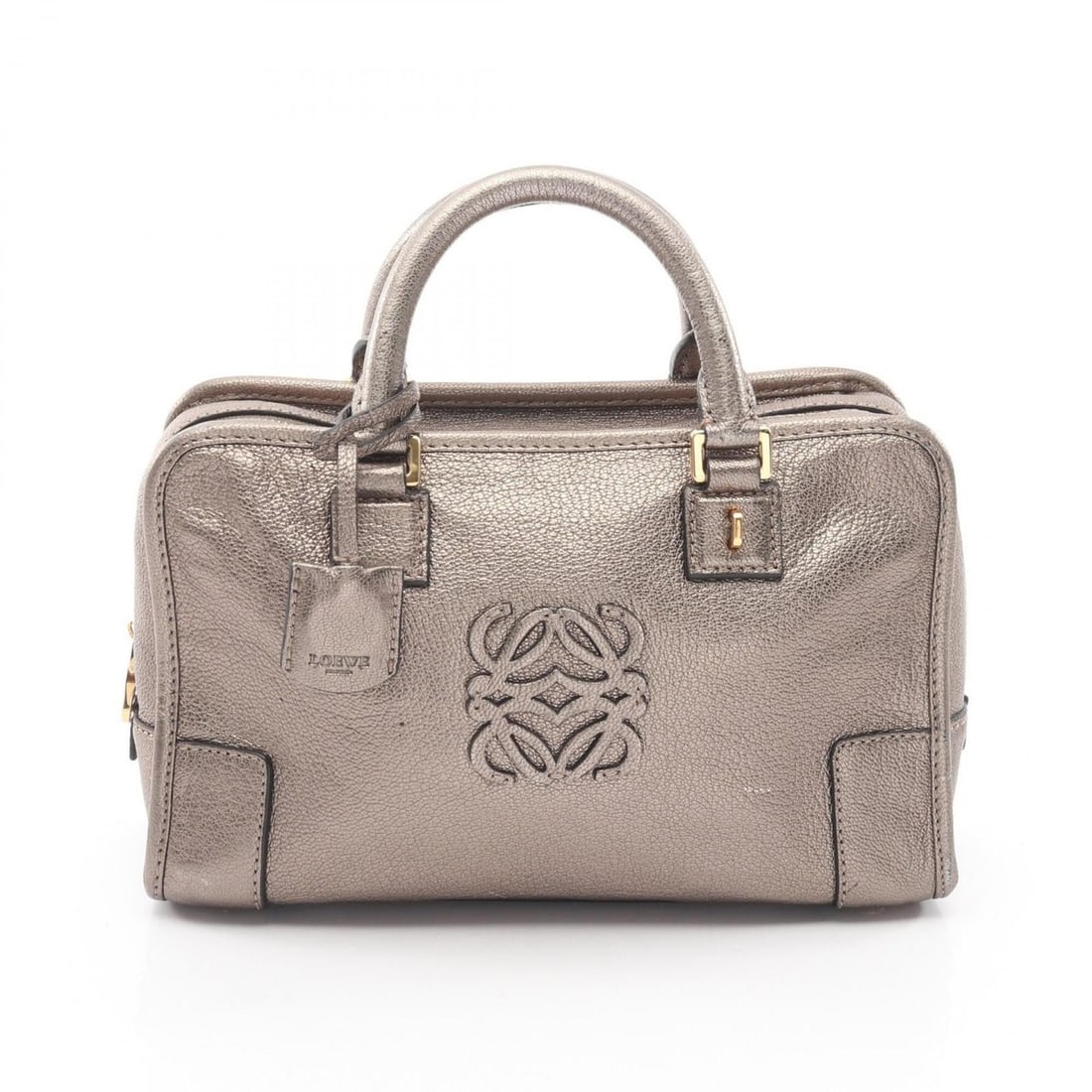 Loewe Amazona 23 Handbag, Leather, Women's, Khaki: --- Catalog ---Category: SizeSize (HxWxD): 15cm x 23.5cm x 8cm / 5.9'' x 9.25'' x 3.14''Category: DesignType: HandbagColor: KhakiGender: WomenMaterial: Leather Category: GeneralBrand: Loewe--- Item Li