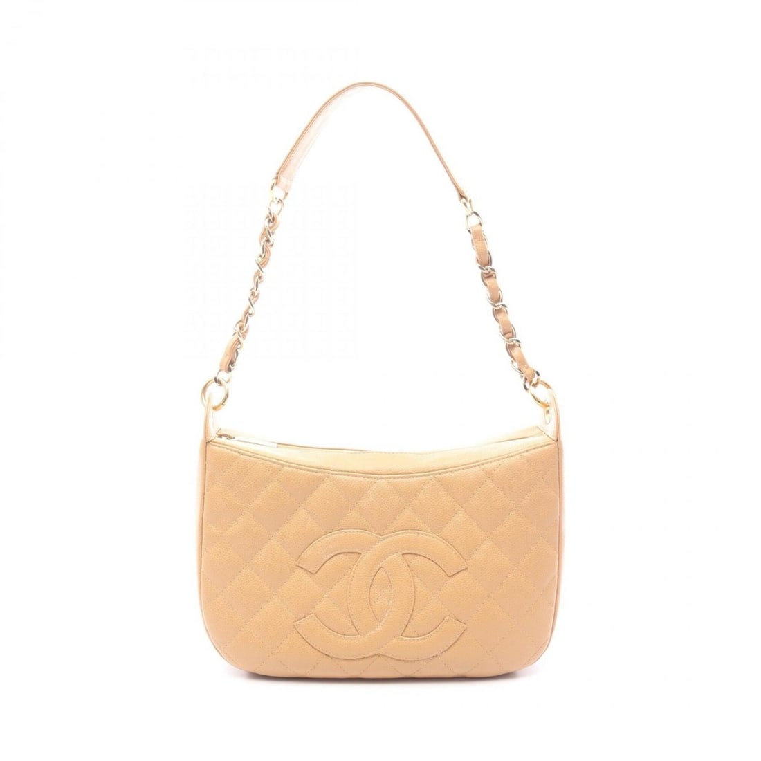 Chanel Matelassé Shoulder Bag/Handbag, Caviar Leather (Grained Calfskin), Women's, Beige, A20993: --- Catalog ---Category: SizeSize (HxWxD): 17cm x 28cm x 9cm / 6.69'' x 11.02'' x 3.54''Category: DesignType: Handbag, Shoulder bagColor: BeigeGender: WomenMaterial: Grained Calfskin Hardware Color: G