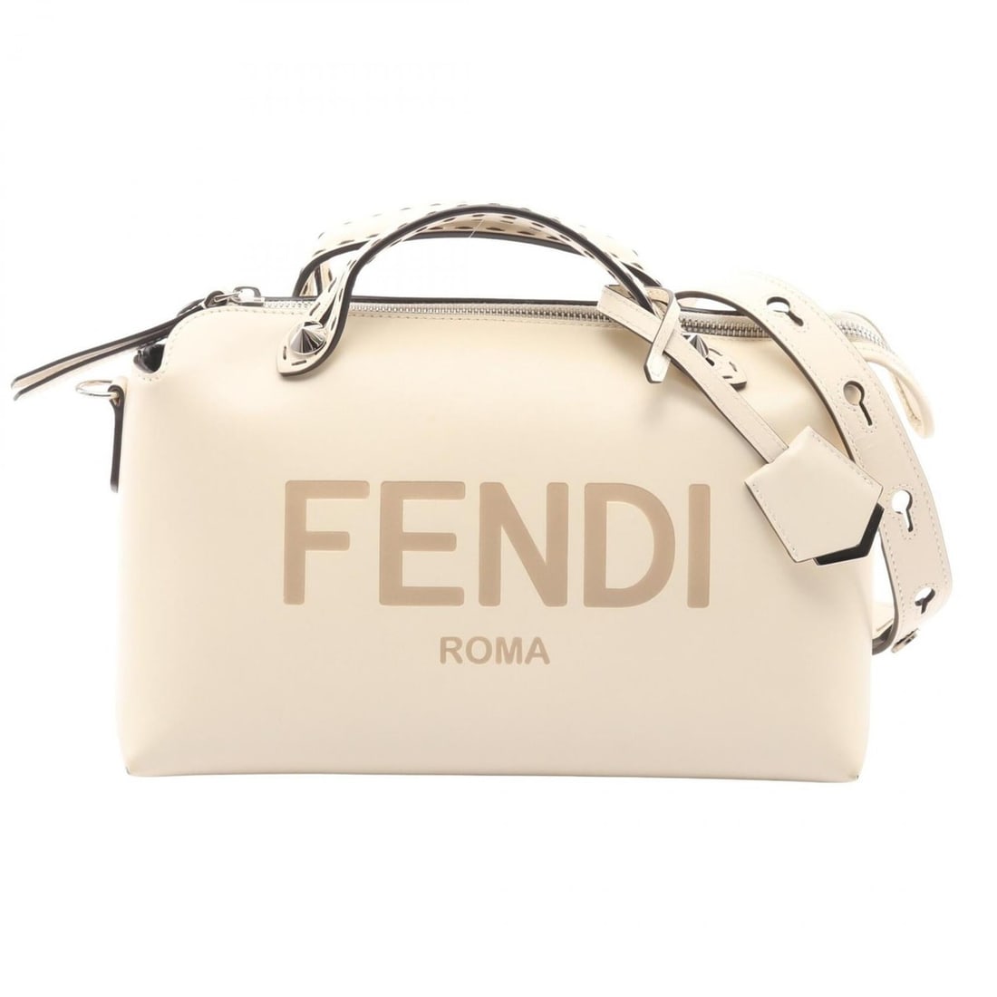 Fendi BY THE WAY MEDIUM 2-Way Handbag, Leather, Women's, Ivory (8BL146) (1 of 10)