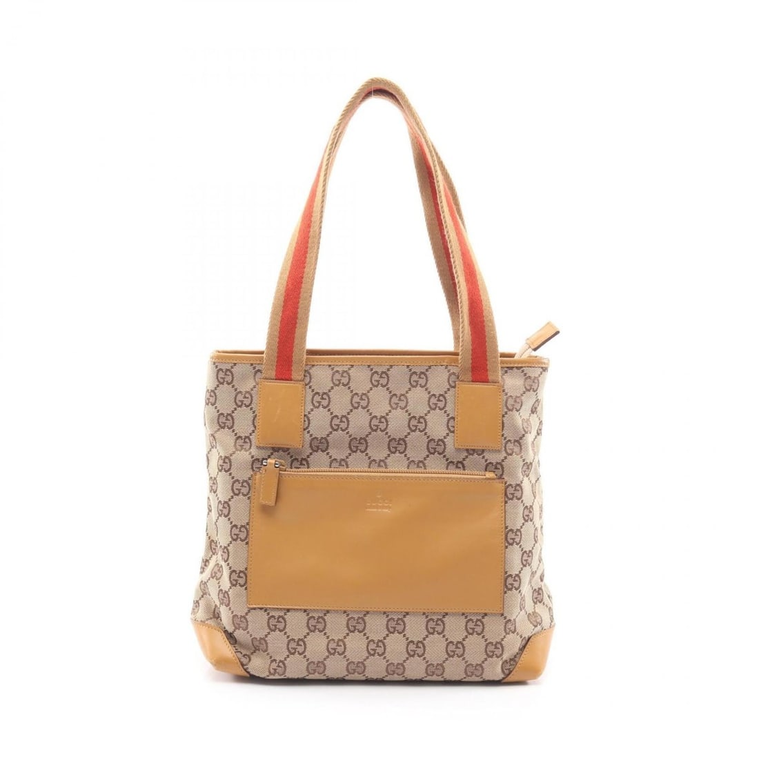 Gucci GG Canvas Tote Bag Handbag, and Leather, Women's, Beige, Brown, Red, 019?0402: --- Catalog ---Category: SizeSize (HxWxD): 24cm x 25cm x 10cm / 9.44'' x 9.84'' x 3.93''Category: DesignType: Handbag, Tote bagColor: Beige, Brown, Red colorGender: WomenMaterial: Canvas , Leather Cat