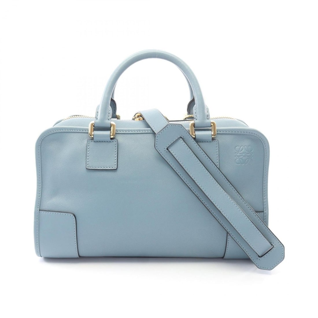 Loewe Amazona 28 2-Way Handbag, Leather, Women's, Blue: --- Catalog ---Category: SizeSize (HxWxD): 16cm x 29cm x 12cm / 6.29'' x 11.41'' x 4.72''Category: DesignType: HandbagColor: BlueGender: WomenMaterial: Leather Category: GeneralBrand: Loewe--- Item Li