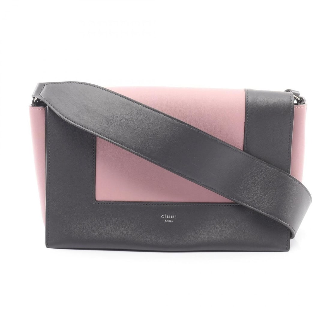 Celine Frame Medium Shoulder Bag/Handbag, Leather, Women's, Pink/Gray: --- Catalog ---Category: SizeSize (HxWxD): 16cm x 25cm x 9cm / 6.29'' x 9.84'' x 3.54''Category: DesignType: Handbag, Shoulder bagColor: Gray, PinkGender: WomenMaterial: Leather Category: GeneralBrand