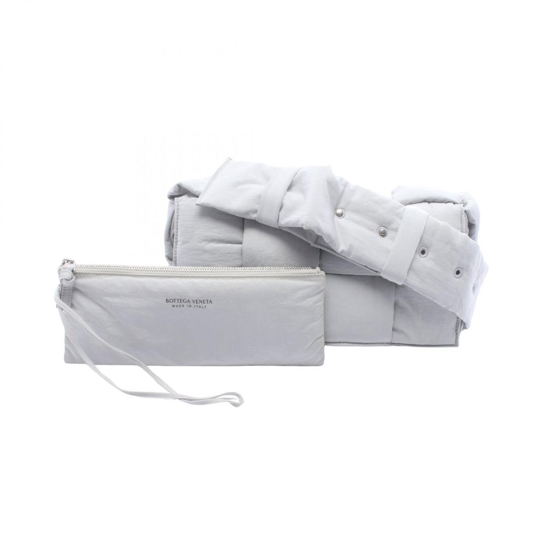 Bottega Veneta Padded Tech Cassette Shoulder Bag/Handbag, Nylon, Men's, Gray (1 of 11)