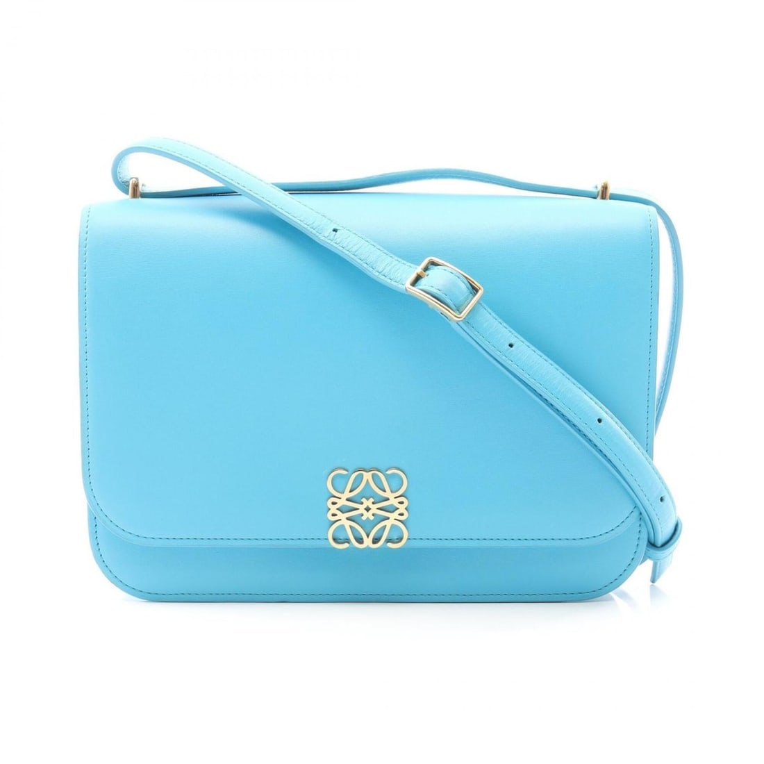 Loewe Goya Medium Shoulder Bag Handbag Leather Women's Blue (1 of 10)