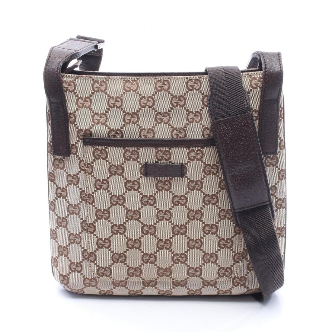 Gucci GG Canvas Shoulder Bag/Handbag, and Leather, Women's, Beige/Brown, Item No. 122793: --- Catalog ---Category: SizeSize (HxWxD): 24cm x 26cm x 5cm / 9.44'' x 10.23'' x 1.96''Category: DesignType: Handbag, Shoulder bagColor: Beige, BrownGender: WomenMaterial: Canvas , Leather Category: 