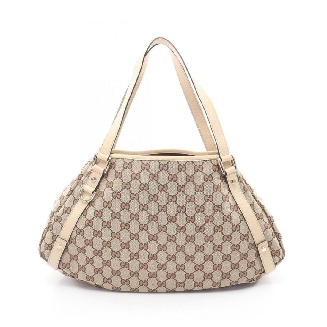 Gucci Abbey GG Canvas Shoulder Bag/Handbag, and Leather, Women's, Beige/Ivory, 130736: --- Catalog ---Category: SizeSize (HxWxD): 25cm x 42cm x 11cm / 9.84'' x 16.53'' x 4.33''Category: DesignType: Handbag, Shoulder bagColor: Beige, IvoryGender: WomenMaterial: Canvas , Leather Category: