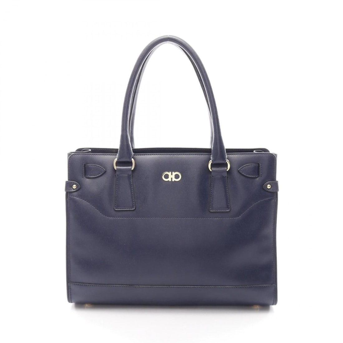 Salvatore Ferragamo Gancini Handbag, Leather, Women's, Navy, 21 0017: --- Catalog ---Category: SizeSize (HxWxD): 24cm x 31.5cm x 9.5cm / 9.44'' x 12.4'' x 3.74''Category: DesignType: HandbagColor: NavyGender: WomenMaterial: Leather Category: GeneralMPN: 21 0017Brand: Sa
