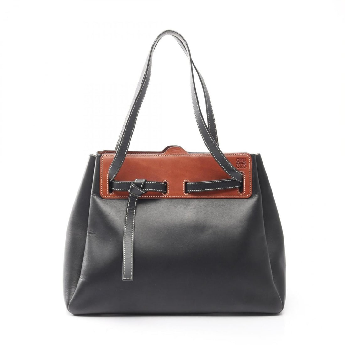 Loewe LAZO Tote Bag Handbag Leather Women's Black/Brown: --- Catalog ---Category: SizeSize (HxWxD): 25cm x 33cm x 14cm / 9.84'' x 12.99'' x 5.51''Category: DesignType: Handbag, Tote bagColor: Black, BrownGender: WomenMaterial: Leather Category: GeneralBrand