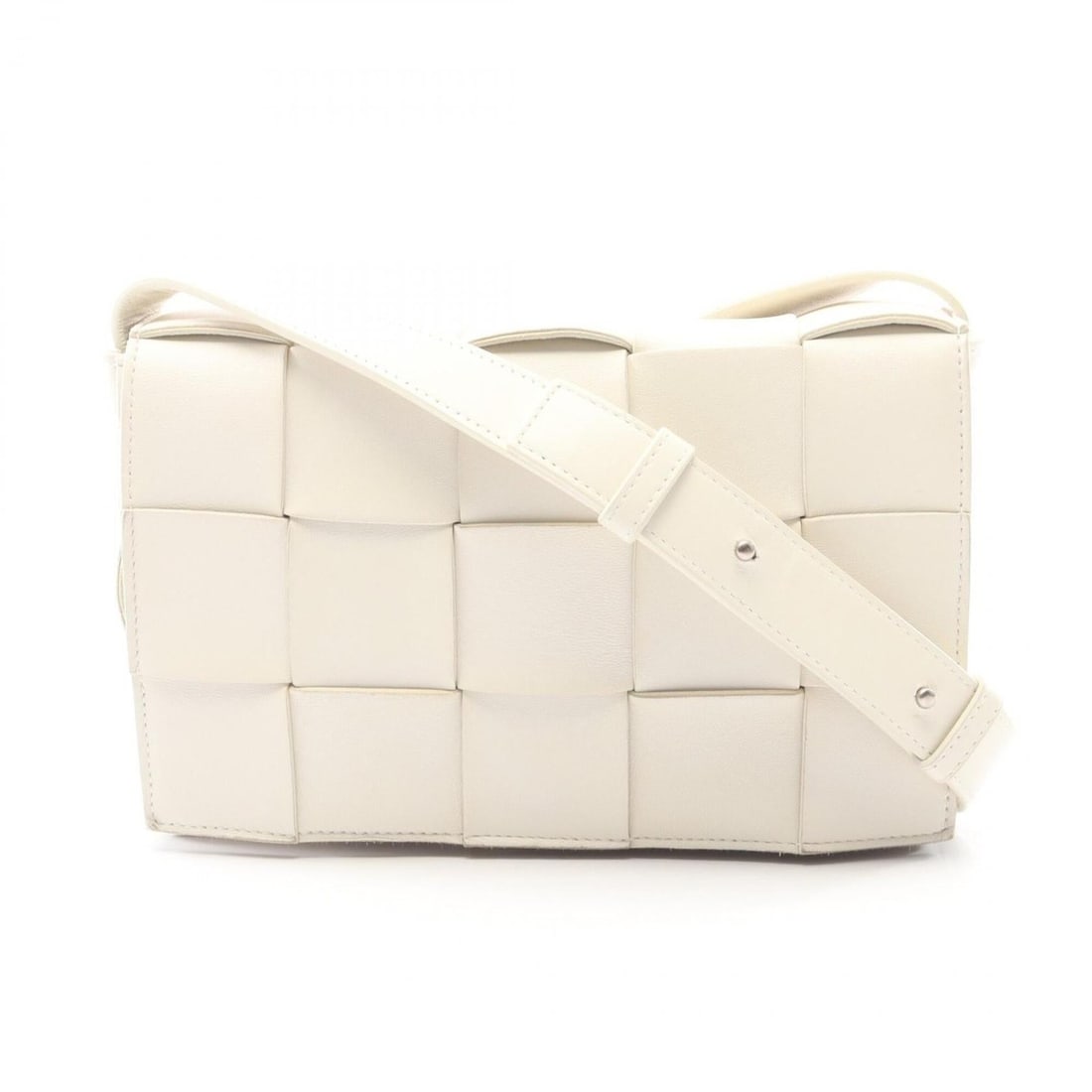 Bottega Veneta Cassette Crossbody Maxi Intrecciato Shoulder Bag Handbag Leather Women's White (1 of 9)