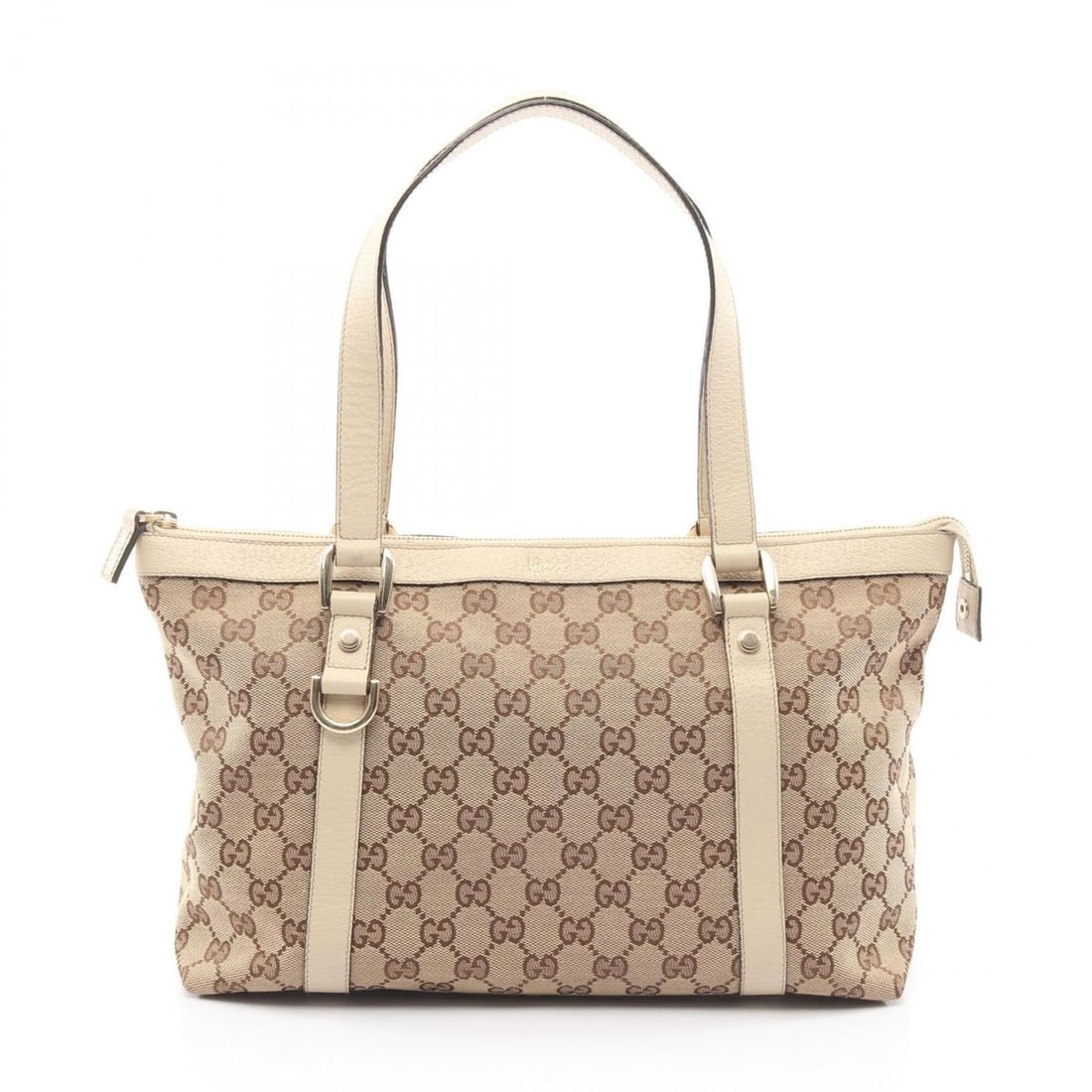 Gucci Abbey GG Canvas Tote Bag Handbag Leather Women's Beige 141470: --- Catalog ---Category: SizeSize (HxWxD): 22cm x 31cm x 12cm / 8.66'' x 12.2'' x 4.72''Category: DesignType: Tote bagColor: BeigeGender: WomenMaterial: Canvas , Leather Category: GeneralBrand: Gucci-