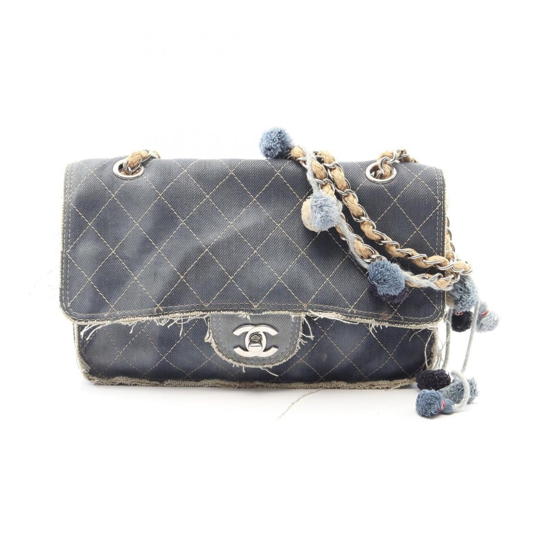 Chanel Matelassé Shoulder Bag/Handbag, Denim, Women's, Navy: --- Catalog ---Category: SizeSize (HxWxD): 15cm x 25cm x 6cm / 5.9'' x 9.84'' x 2.36''Category: DesignType: Handbag, Shoulder bagColor: NavyGender: WomenMaterial: Denim Category: GeneralBrand: Chanel-