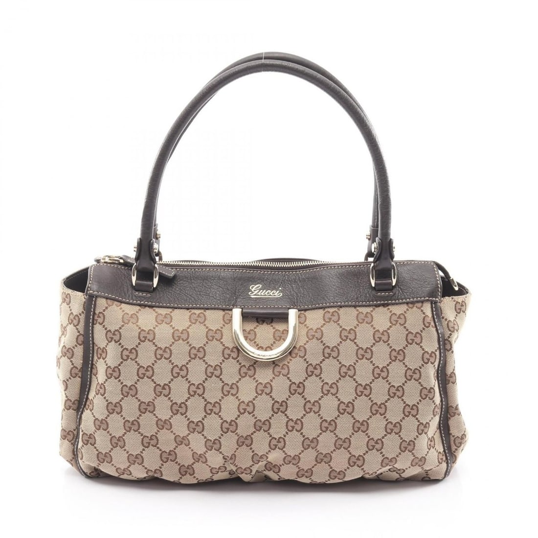 Gucci Abbey GG Canvas Tote Bag Handbag Leather Women's Beige/Brown 189831: --- Catalog ---Category: SizeSize (HxWxD): 24cm x 34cm x 12cm / 9.44'' x 13.38'' x 4.72''Category: DesignType: Tote bagColor: Beige, BrownGender: WomenMaterial: Canvas , Leather Category: GeneralBrand