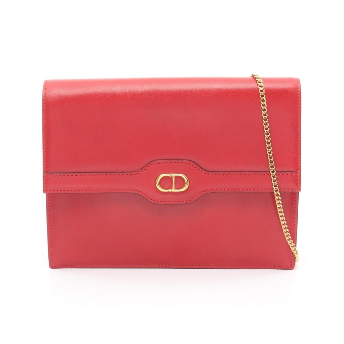 Christian Dior Dior CD logo shoulder bag/handbag, leather, women's, red.: --- Catalog ---Category: SizeSize (HxWxD): 16.5cm x 21cm x 4.5cm / 6.49'' x 8.26'' x 1.77''Category: DesignType: Handbag, Shoulder bagColor: Red colorGender: WomenMaterial: Leather Category: GeneralBr
