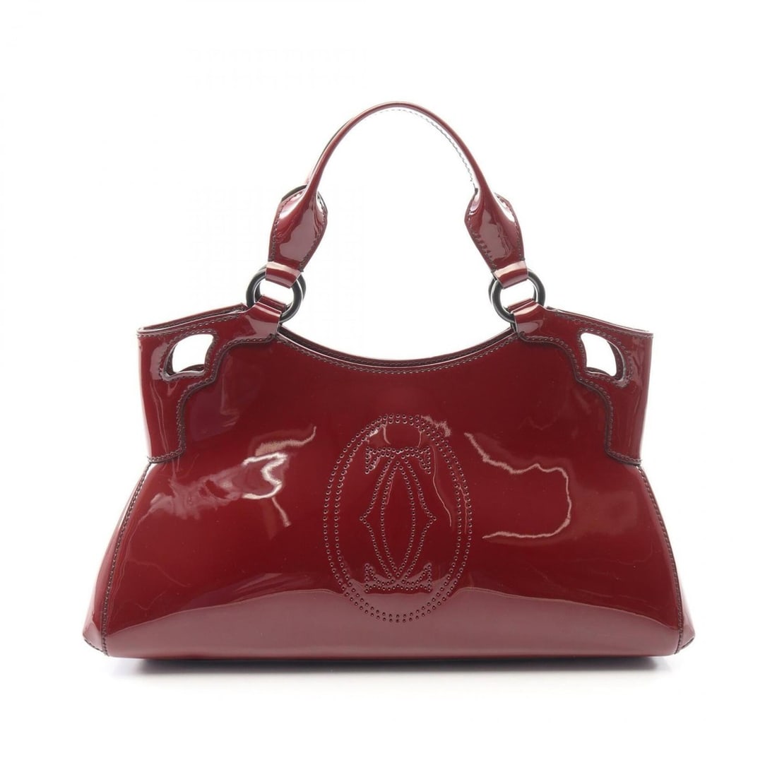 Cartier Marcello de SM Handbag, Patent Leather, Women's, Bordeaux: --- Catalog ---Category: SizeSize (HxWxD): 18cm x 36cm x 11cm / 7.08'' x 14.17'' x 4.33''Category: DesignType: HandbagColor: BordeauxGender: WomenMaterial: Patent leather Category: GeneralBrand: Carti