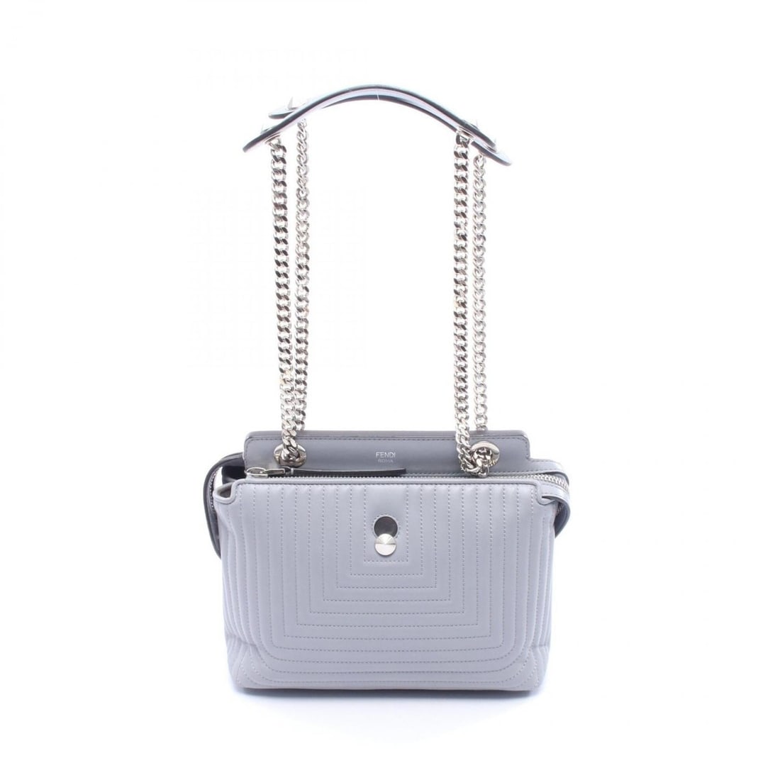 Fendi FENDI.com Click Shoulder Bag Handbag Leather Women's Gray 8BN299: --- Catalog ---Category: SizeSize (HxWxD): 19cm x 23cm x 11cm / 7.48'' x 9.05'' x 4.33''Category: DesignType: Shoulder bagColor: GrayGender: WomenMaterial: Leather Category: GeneralBrand: Fendi--- Ite