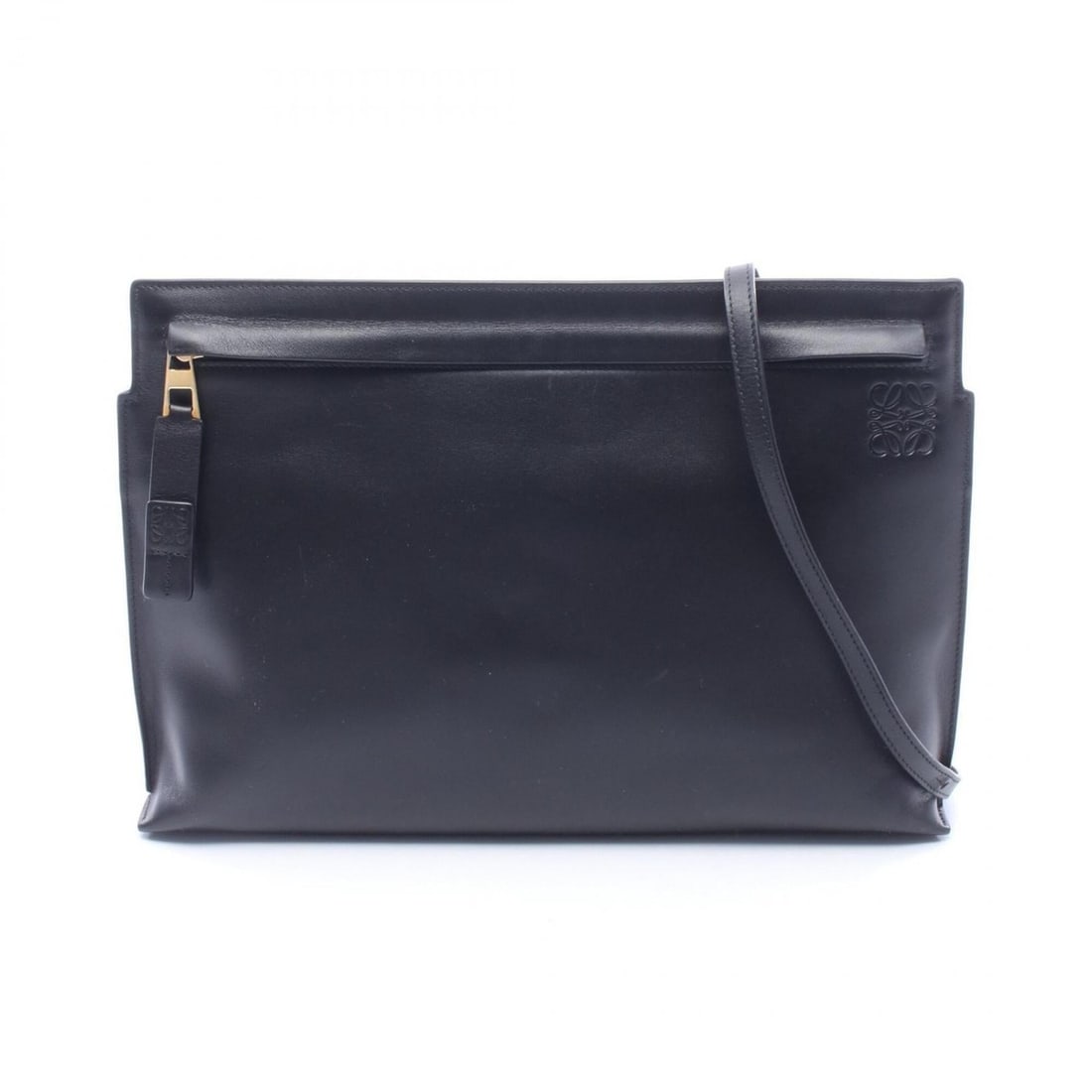 Loewe T Pouch Shoulder Bag Handbag Leather Women's Black: --- Catalog ---Category: SizeSize (HxWxD): 20cm x 29.5cm x 4.5cm / 7.87'' x 11.61'' x 1.77''Category: DesignType: Shoulder bagColor: BlackGender: WomenMaterial: Leather Category: GeneralBrand: Loewe--