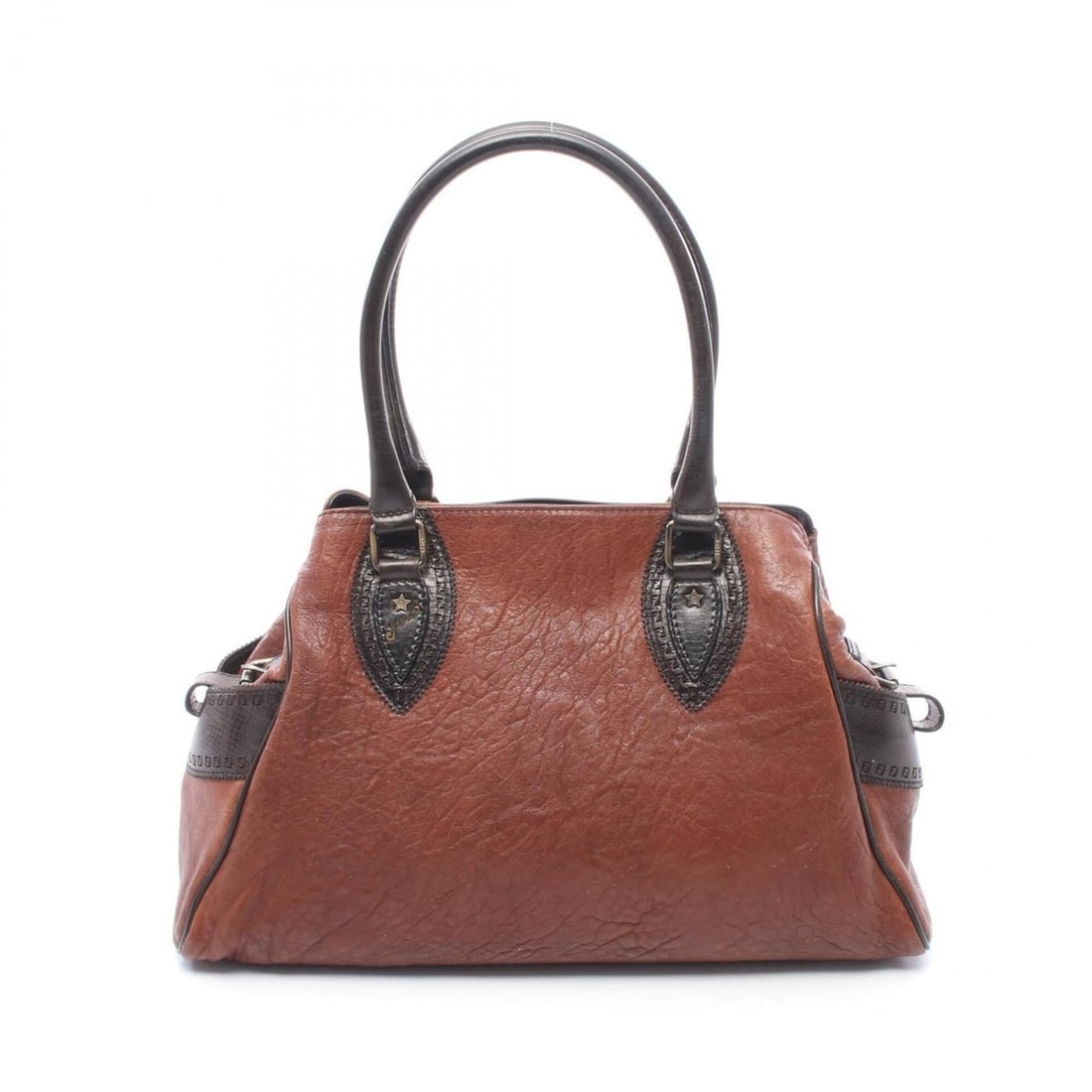 Fendi Etnico Handbag, Leather, Women's, Brown, 8BN162: --- Catalog ---Category: SizeSize (HxWxD): 25cm x 40cm x 13cm / 9.84'' x 15.74'' x 5.11''Category: DesignType: HandbagColor: BrownGender: WomenMaterial: Leather Category: GeneralBrand: Fendi--- Item L