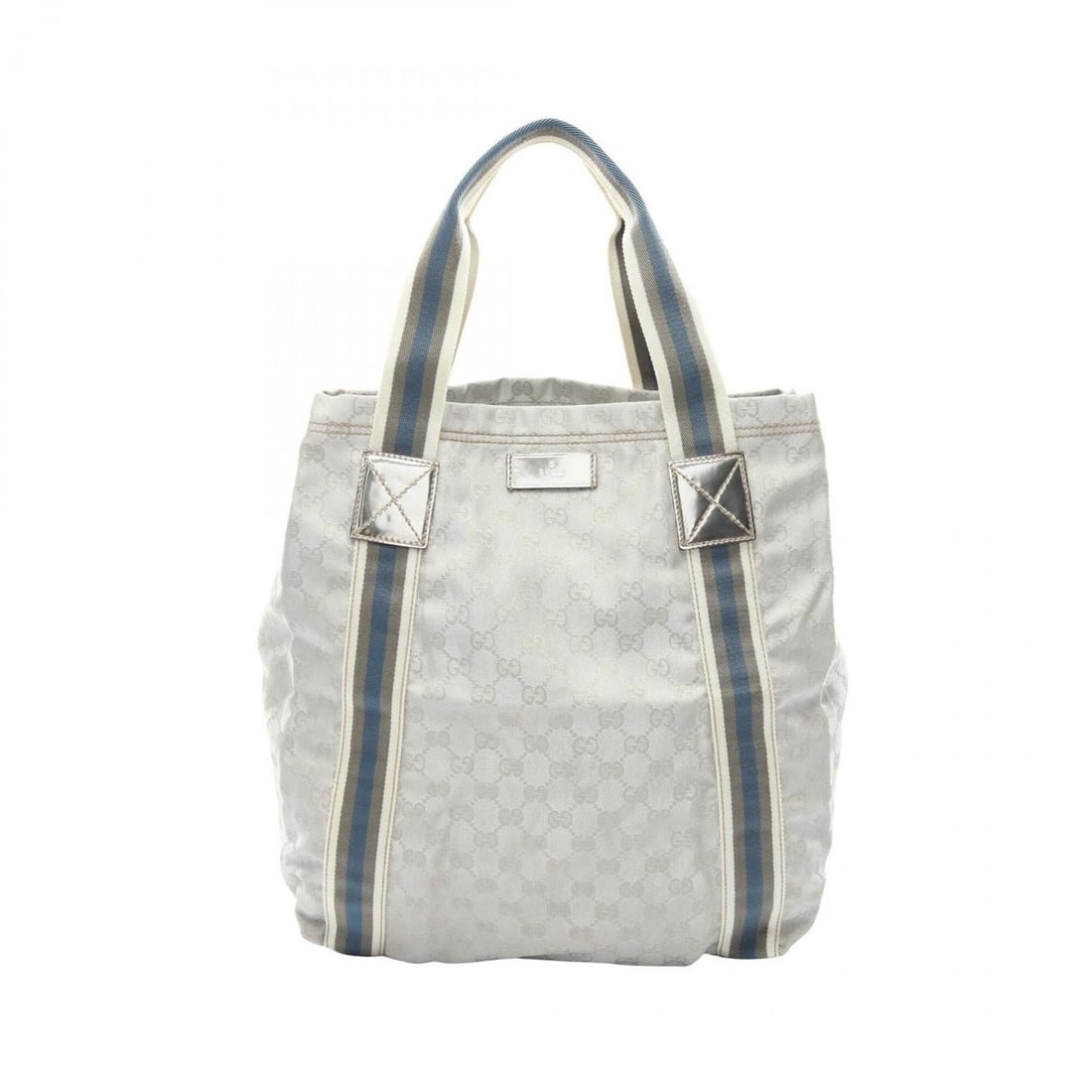 Gucci GG Canvas Sherry Line Tote Bag Handbag Leather Women's Silver Multicolor 189669: --- Catalog ---Category: SizeSize (HxWxD): 37cm x 33cm x 12.5cm / 14.56'' x 12.99'' x 4.92''Category: DesignType: Tote bagColor: Multi-color, SilverGender: WomenMaterial: Canvas Category: GeneralBrand