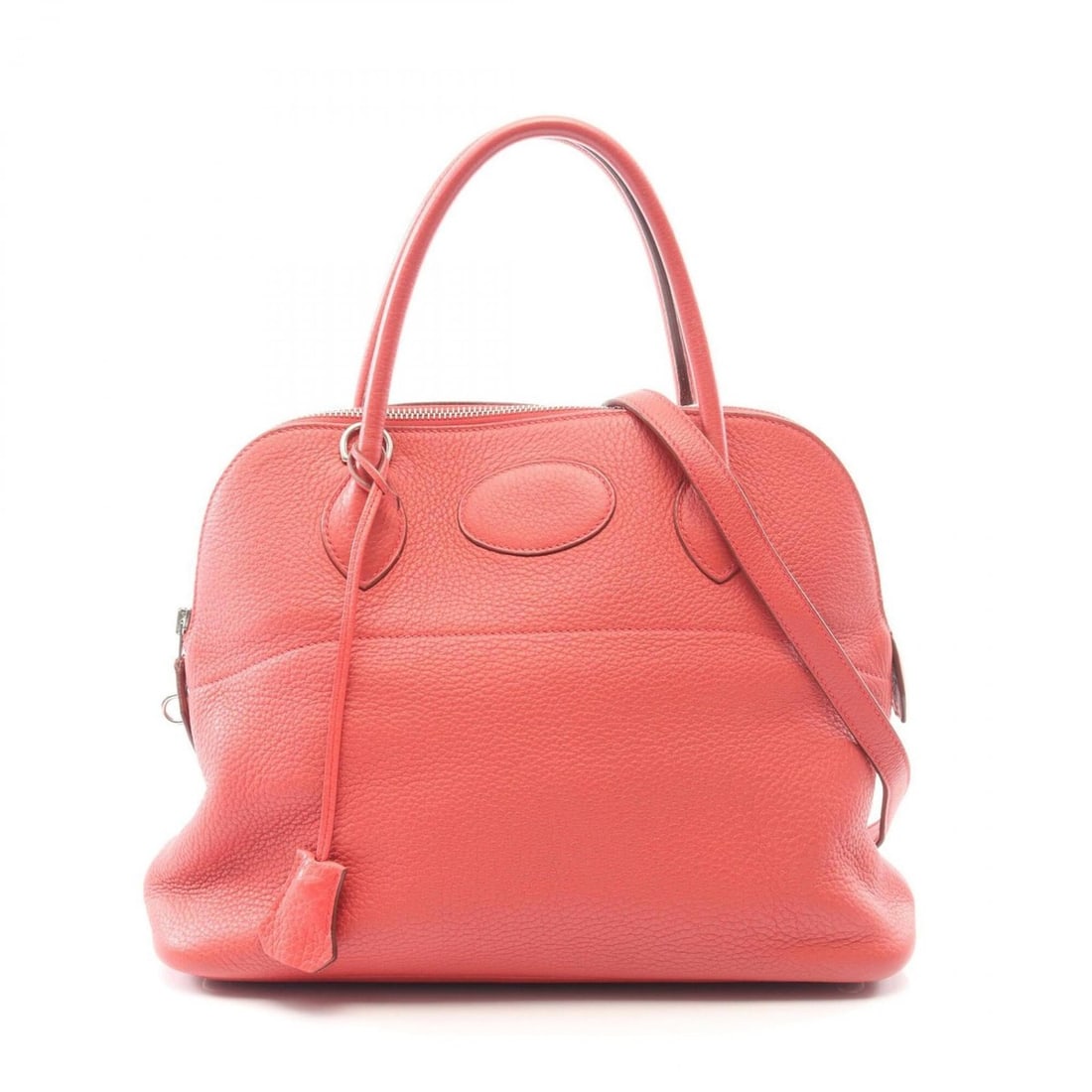 Hermes Bolide 31 Bougainvillea 2-way handbag, made of Taurillon Clemence leather, women's, red.: --- Catalog ---Category: SizeSize (HxWxD): 24cm x 31cm x 12cm / 9.44'' x 12.2'' x 4.72''Category: DesignType: HandbagColor: Red colorGender: WomenMaterial: Taurillon clemence leather Hardware Color: S