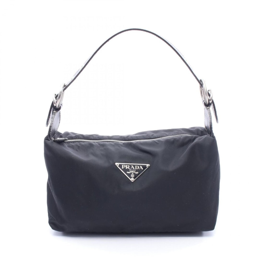 Prada TESSUTO RING Shoulder Bag/Handbag, Nylon/Leather, Women's, Black: --- Catalog ---Category: SizeSize (HxWxD): 15cm x 28cm x 11cm / 5.9'' x 11.02'' x 4.33''Category: DesignType: Handbag, Shoulder bagColor: BlackGender: WomenMaterial: Nylon , Leather Category: GeneralB