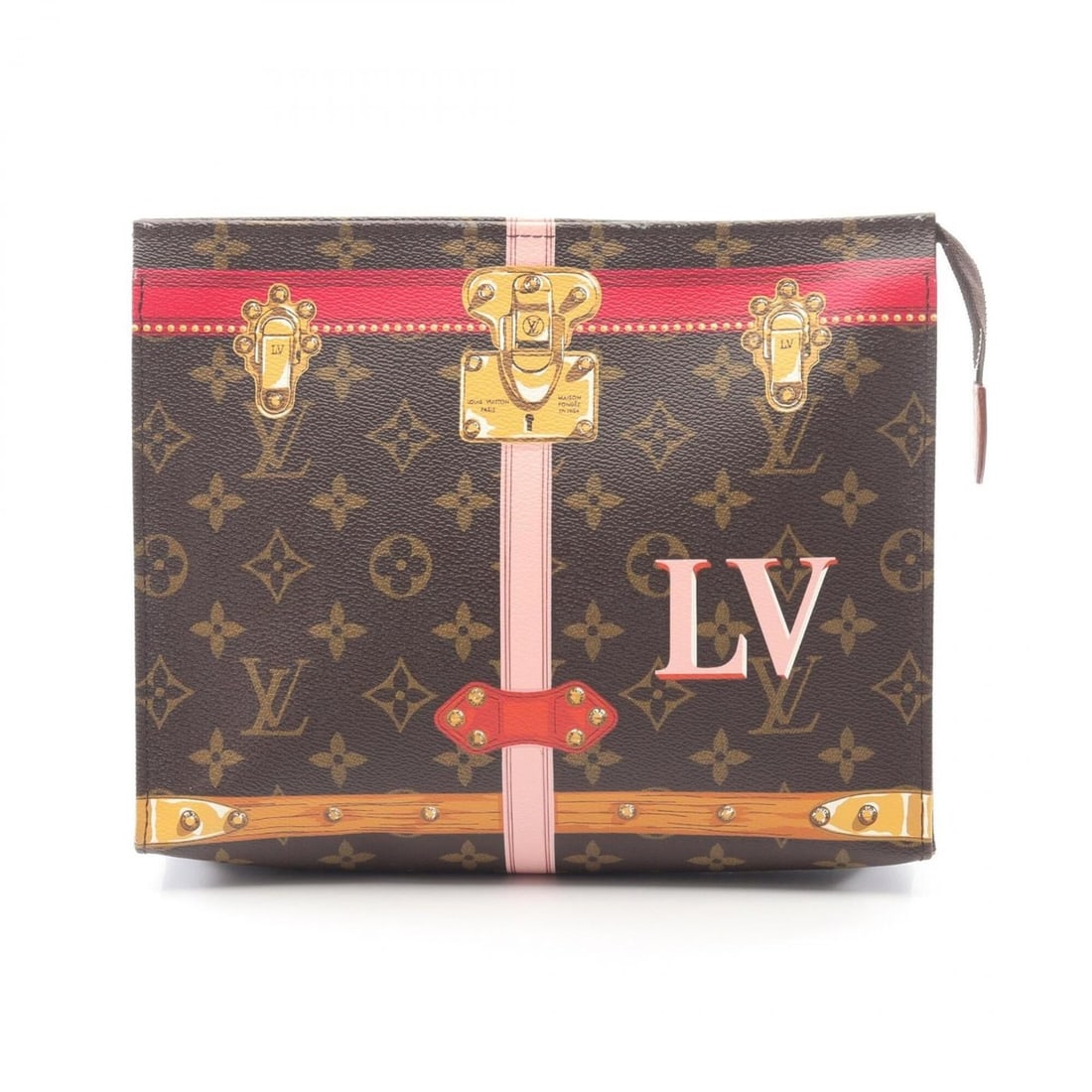 Louis Vuitton Pochette Toilette 26 Monogram Second Bag Clutch Handbag Coated Canvas Leather Women's: --- Catalog ---Category: SizeSize (HxWxD): 20cm x 25cm x 5cm / 7.87'' x 9.84'' x 1.96''Category: DesignType: Clutch bag, HandbagColor: Brown, Multi-colorGender: WomenMaterial: PVC , Leather Category: 