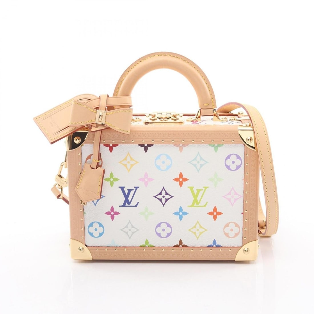 Louis Vuitton LV x TM Petite Valise Monogram Multicolor Handbag, Coated Canvas Leather, Women's,: --- Catalog ---Category: SizeSize (HxWxD): 15.5cm x 21.5cm x 10cm / 6.1'' x 8.46'' x 3.93''Category: DesignType: HandbagColor: Multi-color, WhiteGender: WomenMaterial: PVC Category: GeneralMPN: M13125
