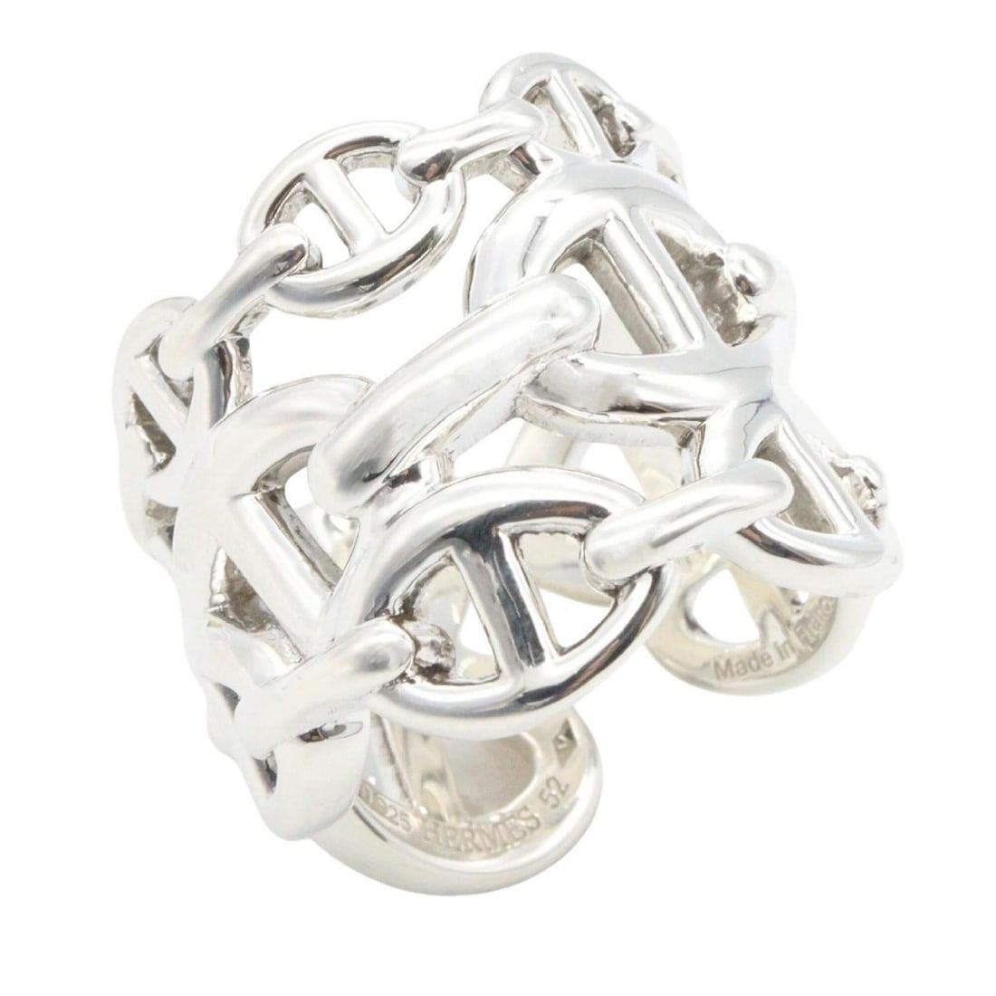 Hermes Chaine d'Ancre Enchainee GM Ring - Sterling Silver 925 Women's (1 of 10)