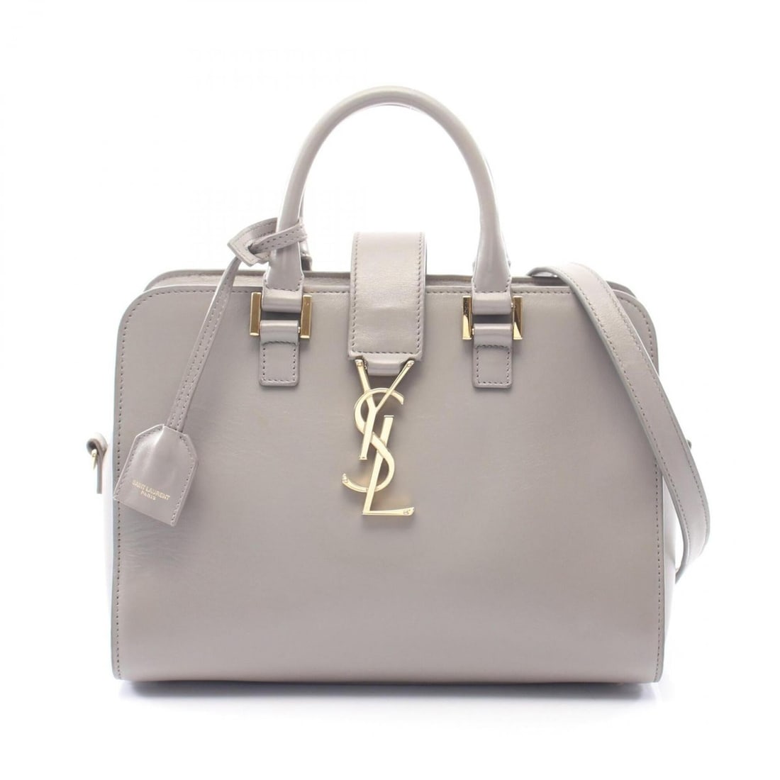 Yves Saint Laurent Saint Laurent Paris YSL line Baby Monogram Cabas 2-way handbag, leather, women's,: --- Catalog ---Category: SizeSize (HxWxD): 19cm x 25.5cm x 13cm / 7.48'' x 10.03'' x 5.11''Category: DesignType: HandbagColor: GrayGender: WomenMaterial: Leather Category: GeneralMPN: 472466Brand: Yve