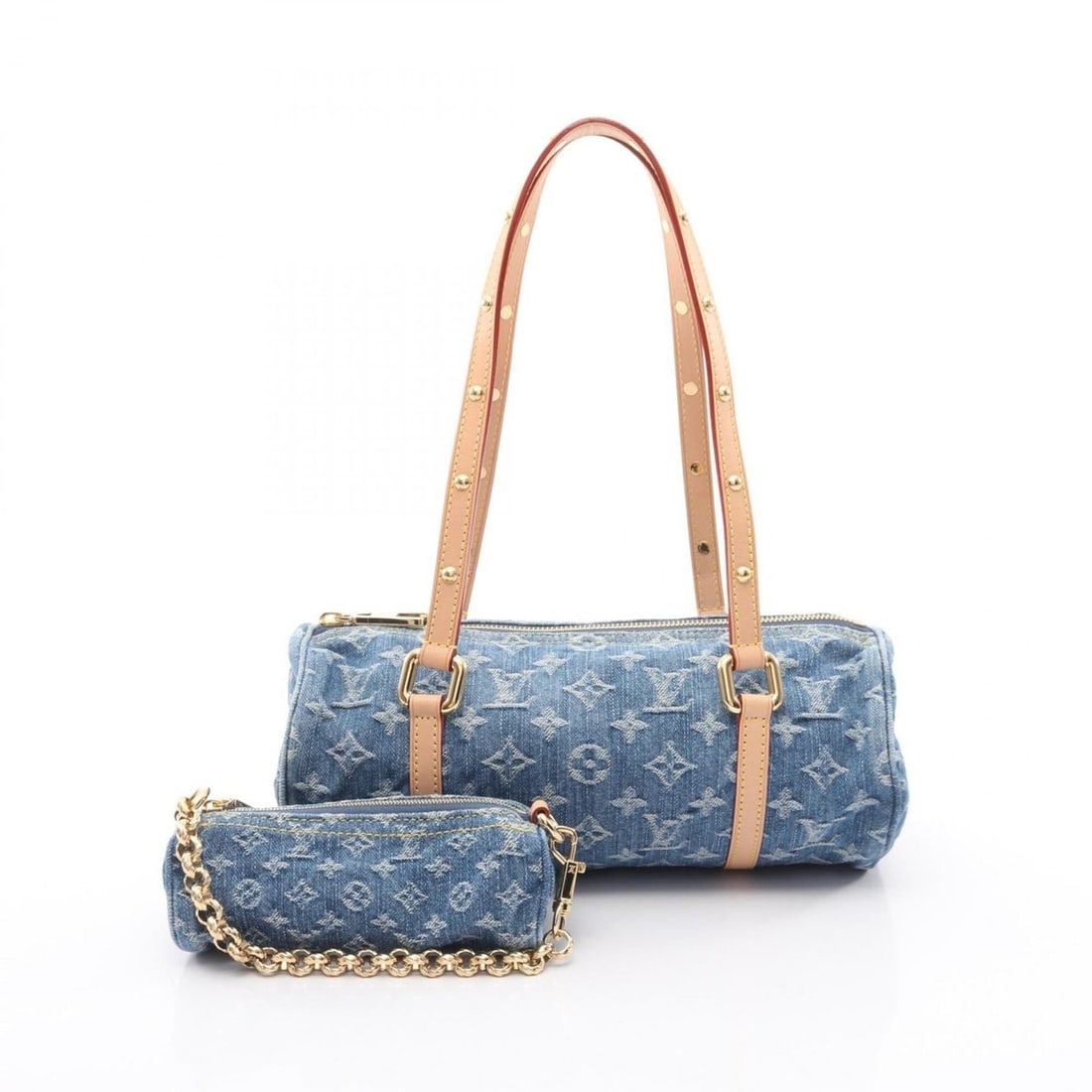 Louis Vuitton LV Remix Papillon MM Monogram Denim Shoulder Bag Handbag Leather Women's Blue M46830: --- Catalog ---Category: SizeSize (HxWxD): 13cm x 27cm x 13cm / 5.11'' x 10.62'' x 5.11''Category: DesignType: Handbag, Pouch, Shoulder bagColor: BlueGender: WomenMaterial: Denim , Leather Category: G