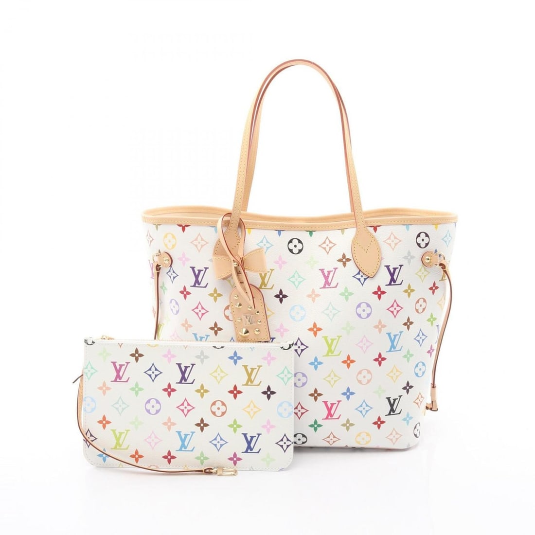 Louis Vuitton LV x TM Neverfull MM Monogram Multicolor Tote Bag Handbag Coated Canvas Leather: --- Catalog ---Category: SizeSize (HxWxD): 29cm x 32cm x 16cm / 11.41'' x 12.59'' x 6.29''Category: DesignType: Handbag, Tote bagColor: Multi-color, WhiteGender: WomenMaterial: Coated canvas , PVC , L