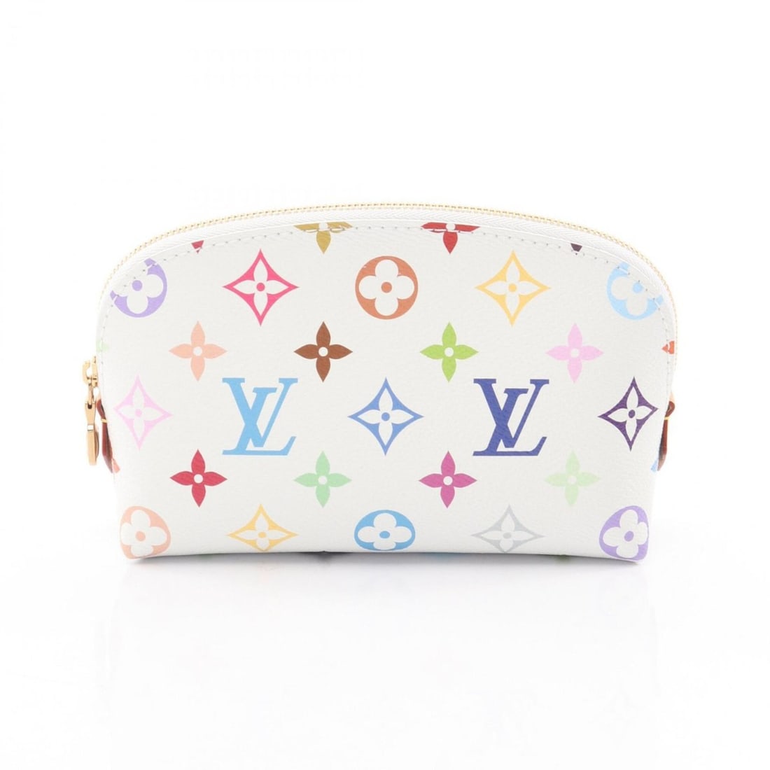 Louis Vuitton LV x TM Pochette Cosmetic Monogram Multicolor Handbag Pouch Leather Women's White: --- Catalog ---Category: SizeSize (HxWxD): 11cm x 17cm / 4.33'' x 6.69''Category: DesignType: Handbag, Pochette, PouchColor: Multi-color, WhiteGender: WomenMaterial: PVC , Leather Category: GeneralMPN