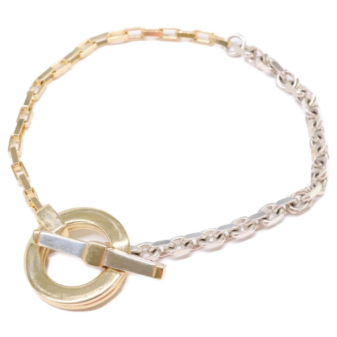 BOTTEGA VENETA 754354 V507D 8119 Ag925 Chain Bracelet S Silver Gold Men's: --- Catalog ---Category: SizeLength: 20cm / 7.87''Category: DesignType: Charm braceletColor: Gold, SilverGender: MenMaterial: Silver 925Category: GeneralBrand: Bottega Veneta--- Item List ---Section: 