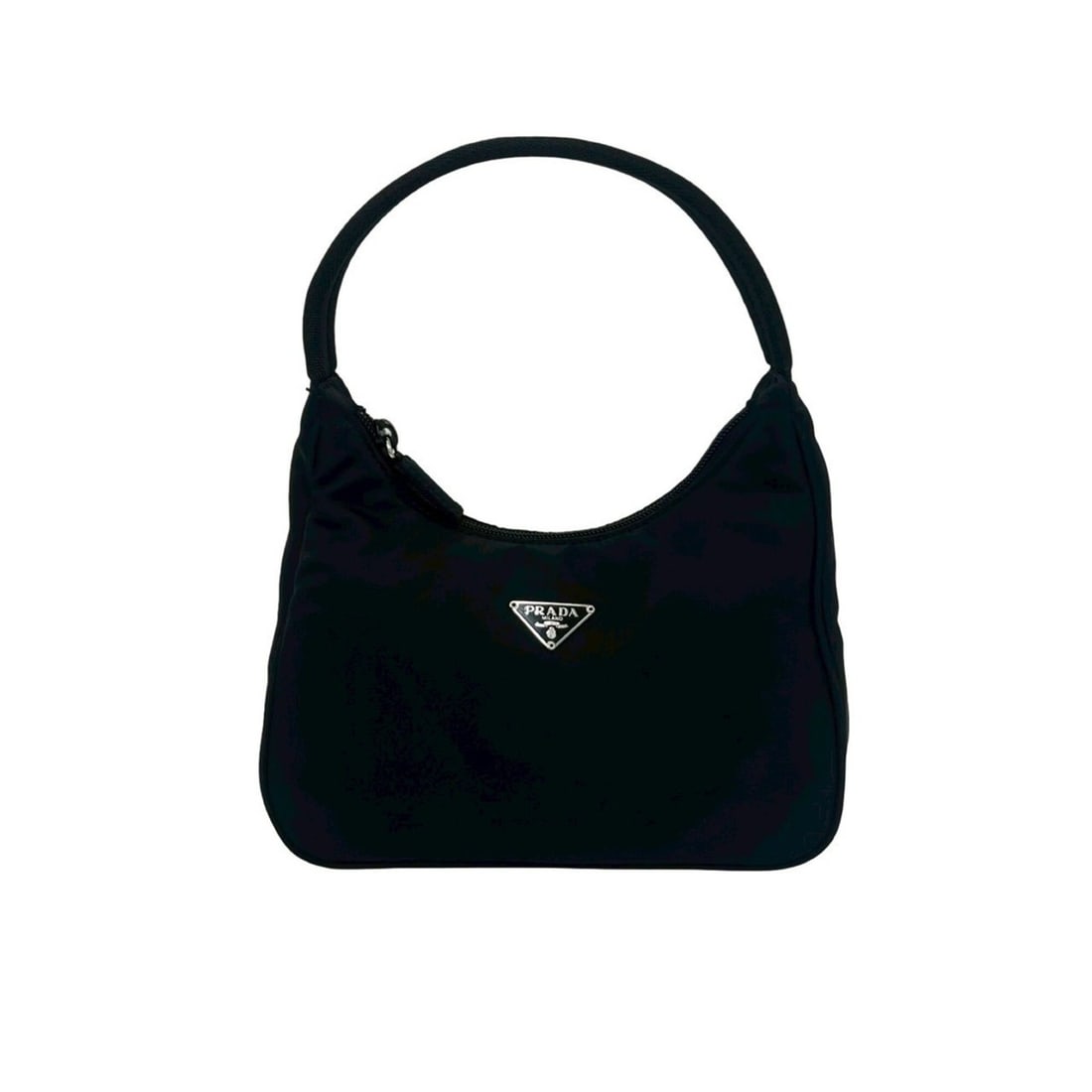 PRADA Triangle Logo Mini Handbag Pouch in Tessuto Nylon, Black, Item No. 55300: --- Catalog ---Category: SizeSize (HxWxD): 20cm x 18.5cm x 6.5cm / 7.87'' x 7.28'' x 2.55''Category: DesignType: Handbag, PouchColor: BlackGender: WomenMaterial: Nylon Category: GeneralBrand: Prada---