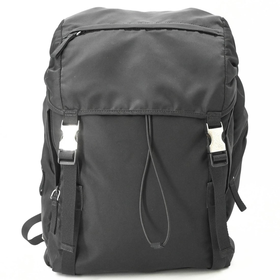 PRADA Tessuto Nylon Backpack Triangle Black 2VZ062 - 2