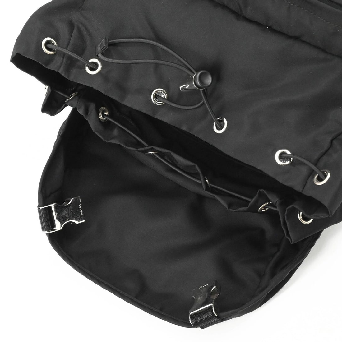 PRADA Tessuto Nylon Backpack Triangle Black 2VZ062 - 9