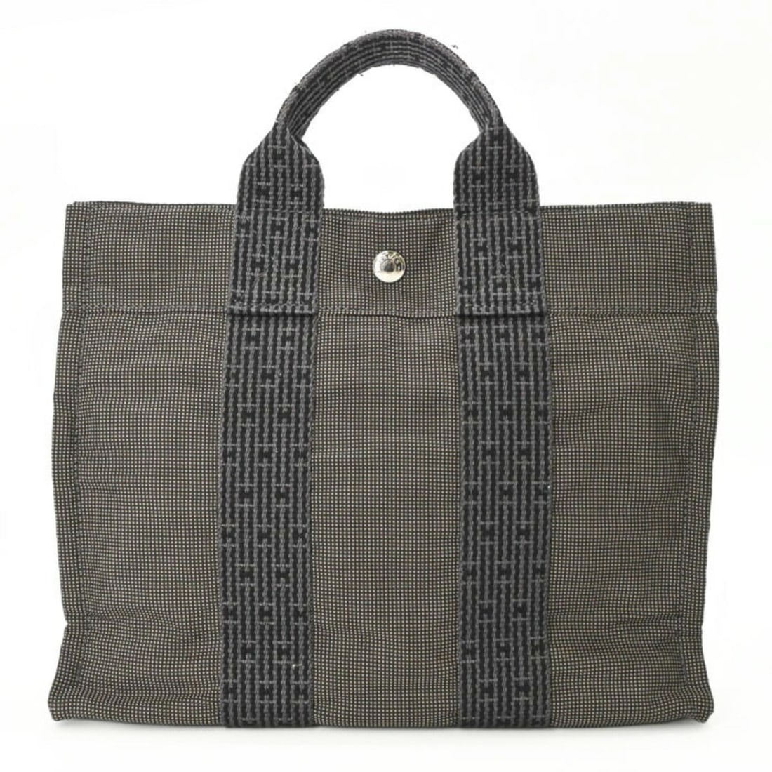 HERMES PM Tote Bag, Hermes Handbag, Herline Canvas, Gray, Women's/Men's: --- Catalog ---Category: SizeSize (HxWxD): 23cm x 30cm x 8cm / 9.05'' x 11.81'' x 3.14''Category: DesignType: Handbag, Tote bagColor: GrayGender: Men,WomenMaterial: Nylon canvas Category: GeneralBrand