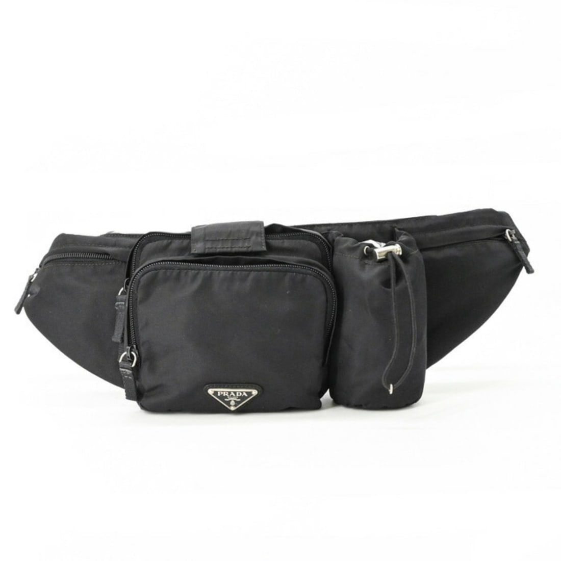 PRADA Triangle Waist Pouch Shoulder Bag Body Black Nylon Men's Women's VA0056: --- Catalog ---Category: SizeSize (HxWxD): 46cm x 15cm x 7cm / 18.11'' x 5.9'' x 2.75''Category: DesignType: Fanny pack, Shoulder bag, Sling bagColor: BlackGender: Men,WomenMaterial: Nylon Category: G