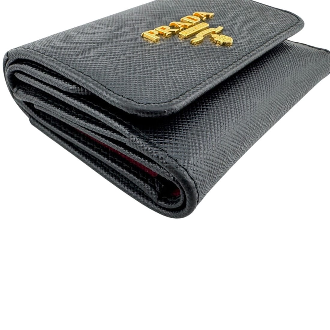 PRADA 1MH043 Compact Wallet Tri-fold Black - 3