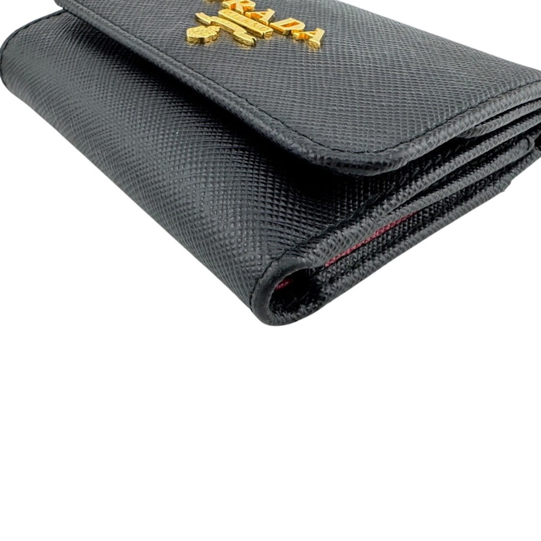 PRADA 1MH043 Compact Wallet Tri-fold Black - 4