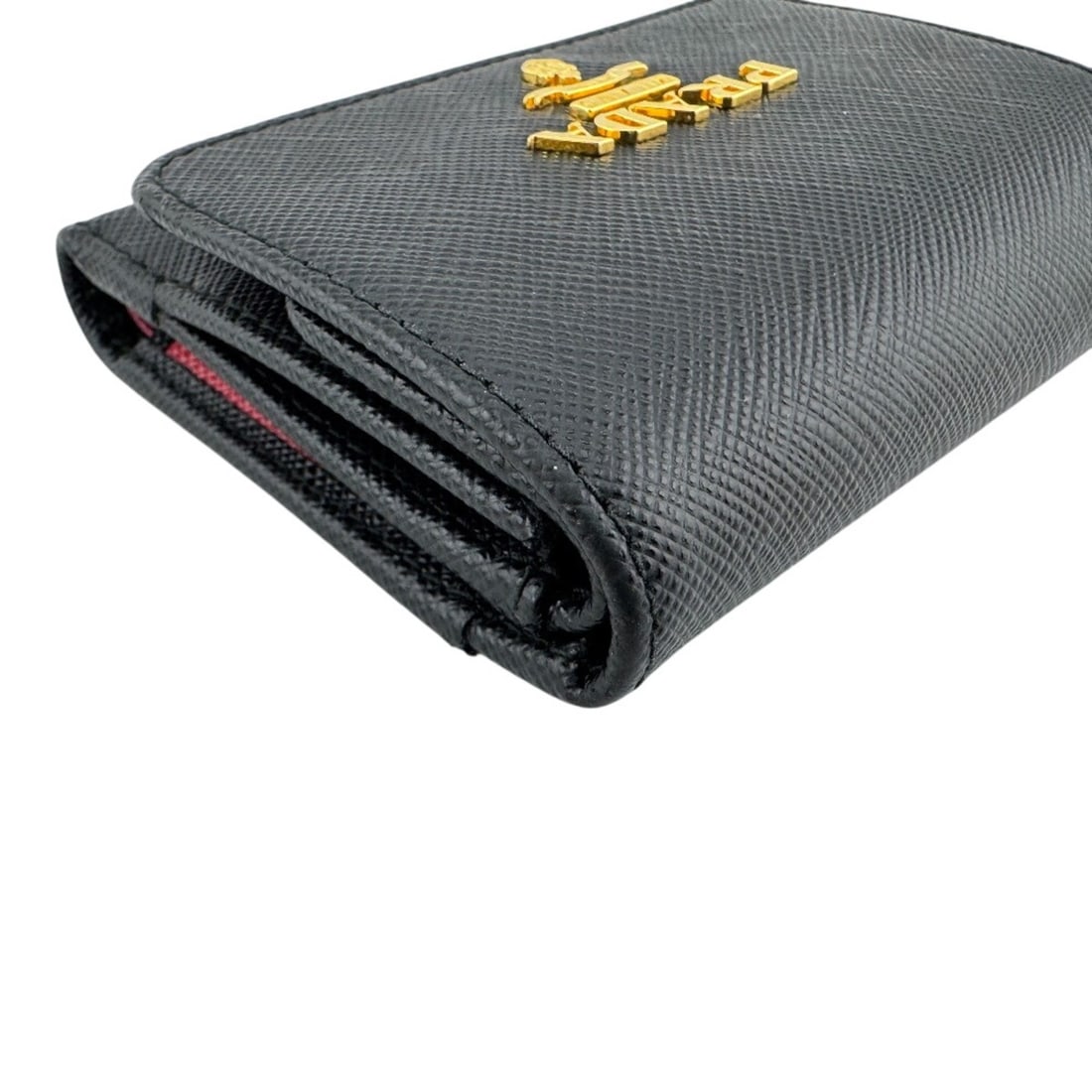 PRADA 1MH043 Compact Wallet Tri-fold Black - 5
