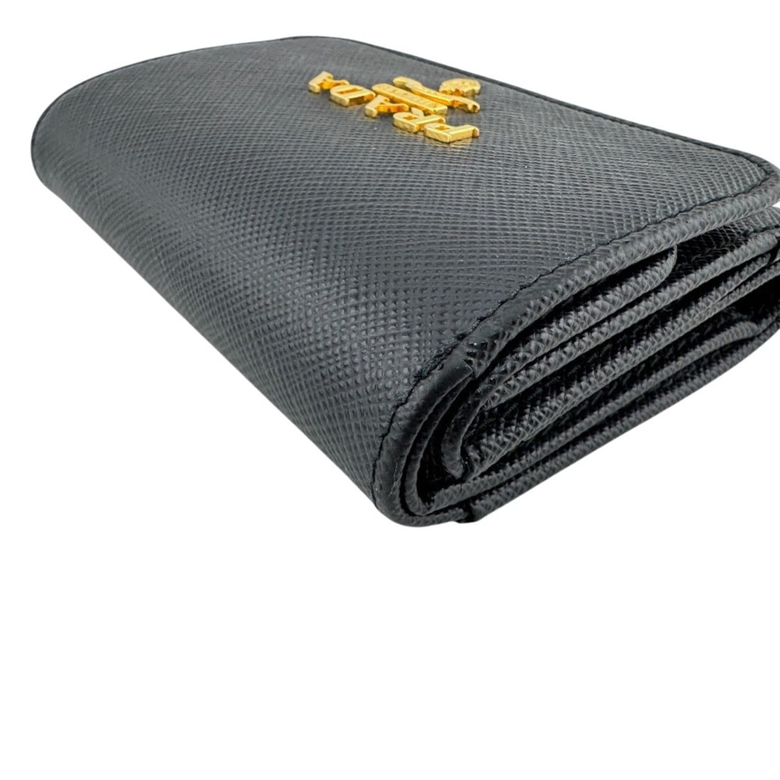 PRADA 1MH043 Compact Wallet Tri-fold Black - 6