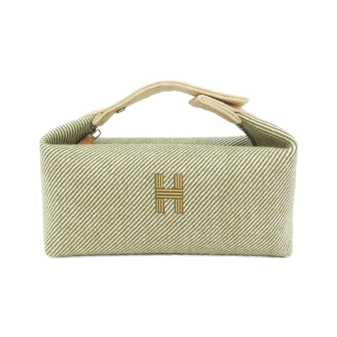 Hermes H NATTE Brid à Black PM 103640M Handbag Pouch: --- Catalog ---Category: SizeSize (HxWxD): 10cm x 21cm x 12cm / 3.93'' x 8.26'' x 4.72''Category: DesignType: Handbag, PouchColor: GreenGender: Men,WomenMaterial: Wool Hardware Color: SilverCategory: