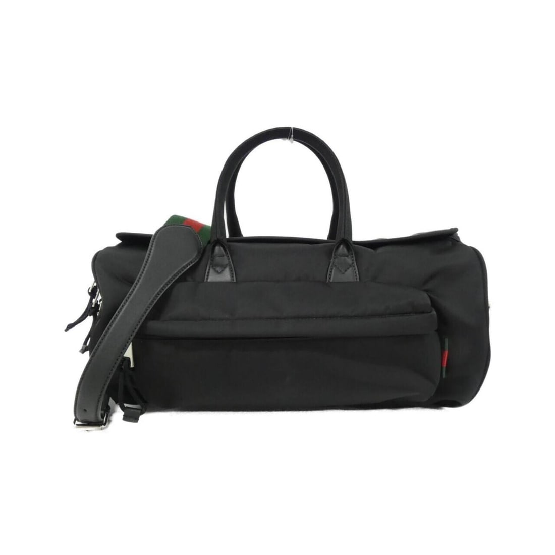 Gucci 800185 FADUL Boston Bag: --- Catalog ---Category: SizeSize (HxWxD): 22cm x 42cm x 22cm / 8.66'' x 16.53'' x 8.66''Category: DesignType: Boston bagColor: BlackGender: Men,WomenMaterial: Nylon Hardware Color: SilverCategory: