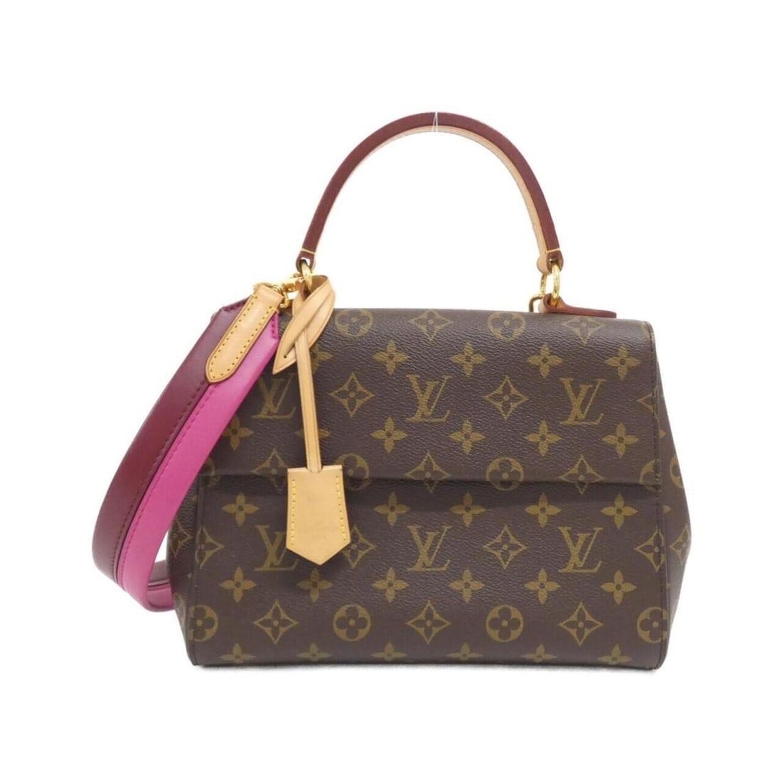 Louis Vuitton Monogram Cluny BB M42738 Handbag: --- Catalog ---Category: SizeSize (HxWxD): 20cm x 26cm x 10cm / 7.87'' x 10.23'' x 3.93''Category: DesignType: HandbagColor: Fuchsia, MarronGender: Men,WomenMaterial: Coated canvas Hardware Color: