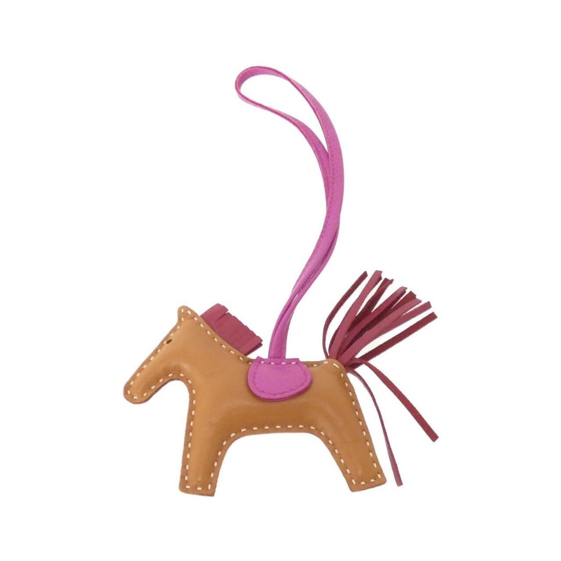 Hermes Rodeo Accessory Bag Charm PM 064929CA: --- Catalog ---Category: SizeSize (HxWxD): 75.00mm x 85.00mm / 2.95'' x 3.35''Category: DesignType: Handbag charmColor: Brown, Gold, RubyGender: WomenMaterial: Agneau MiloCategory: GeneralMPN: