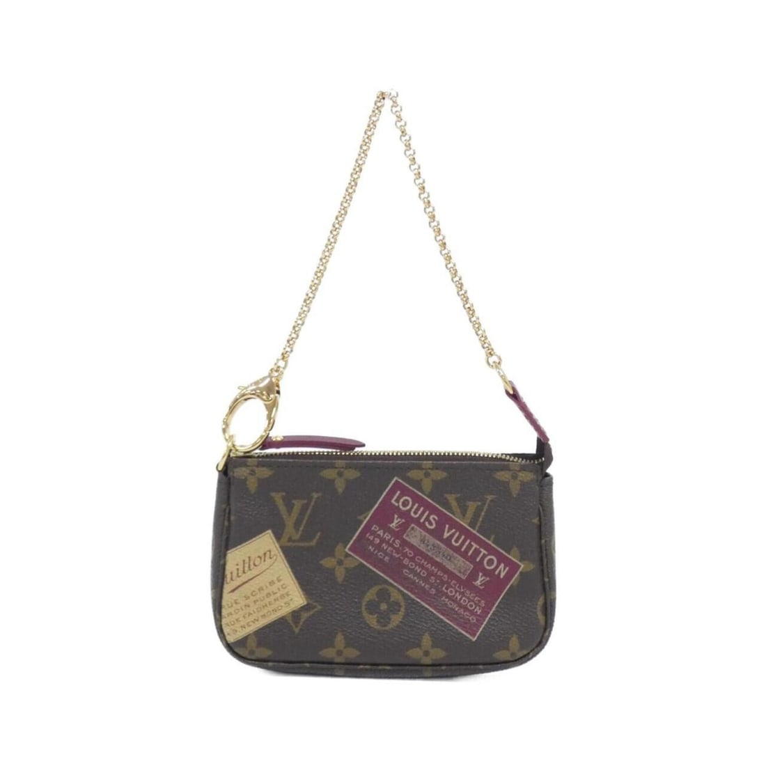 Louis Vuitton Monogram Mini Pochette Accessoires M63798 Accessory Pouch: --- Catalog ---Category: SizeSize (HxWxD): 10cm x 16cm x 4cm / 3.93'' x 6.29'' x 1.57''Category: DesignType: Pochette, PouchColor: MarronGender: Men,WomenMaterial: Coated canvas Hardware Color: GoldCa