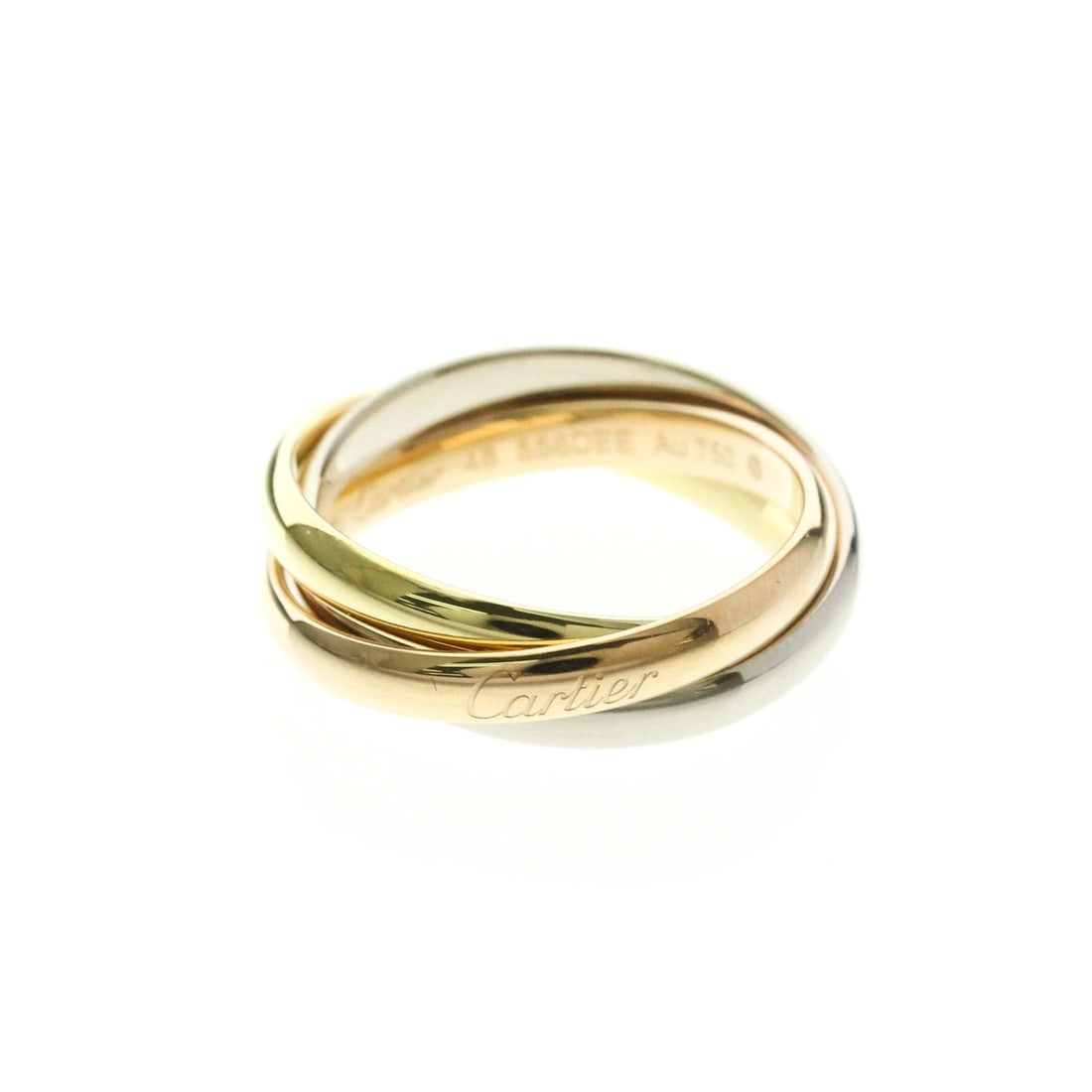 Cartier Trinity Yellow Gold (18K),Pink Gold (18K),White Gold (18K) Fashion No Stone Band Ring Gold (1 of 12)