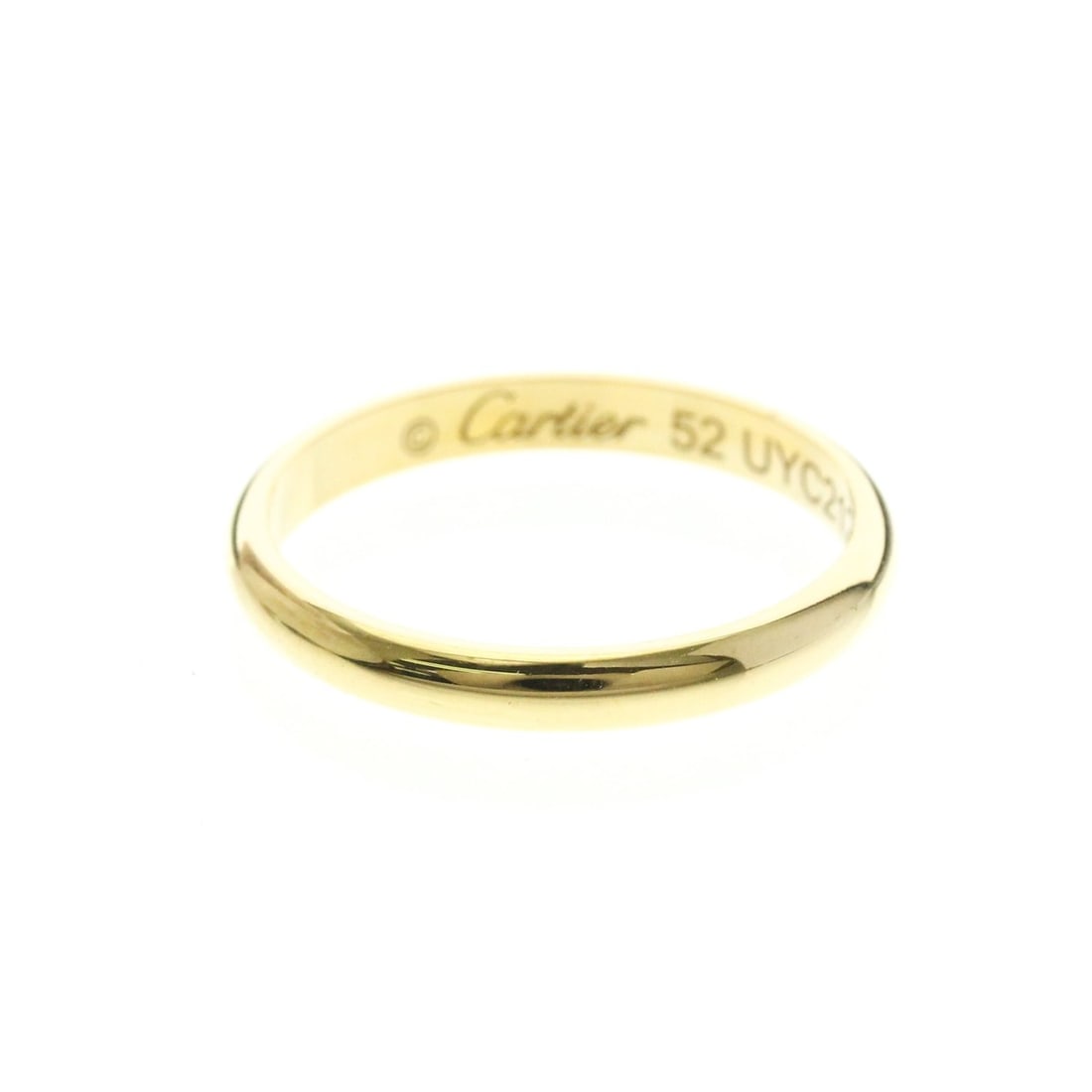 Cartier 1895 Wedding Ring Yellow Gold (18K) Fashion No Stone Band Ring Gold: --- Catalog ---Category: SizeWidth: 2.4mm / 0.09''Weight: 2.2g / 0.07oz.JP Size: 12US Size: 6Brand Size: 52Category: DesignType: Band ringColor: GoldMetal: GoldStone: No StoneStyle: FashionGender: Men