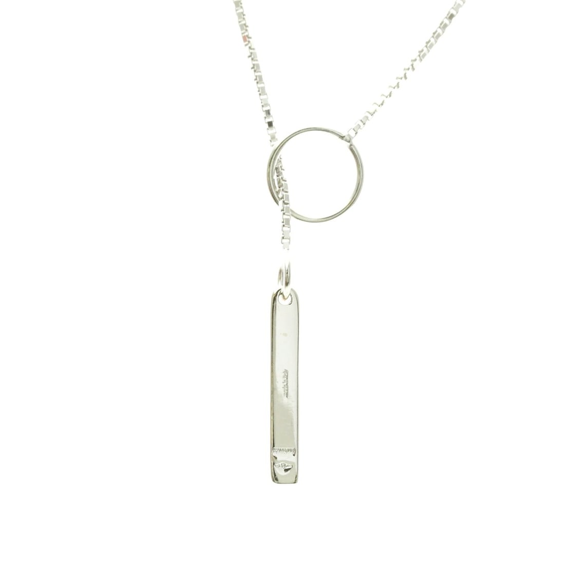 Gucci Lariat Necklace White Gold (18K) No Stone Women,Men Fashion Pendant Necklace (Silver) (1 of 11)