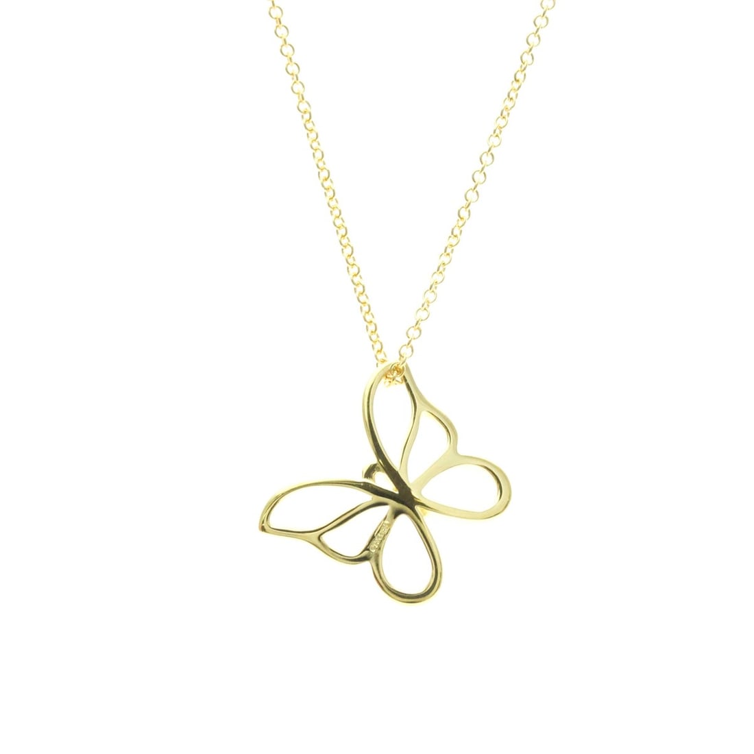 Tiffany Butterfly Necklace Yellow Gold (18K) No Stone Men,Women Fashion Pendant Necklace (Gold) (1 of 14)